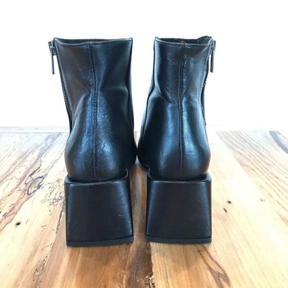 Rebels Ankle Boots Booties Black Block Heel 6.5 - Picture 5 of 8